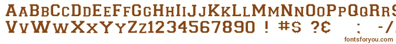 Collegiateinsideflf-fontti – ruskeat fontit valkoisella taustalla