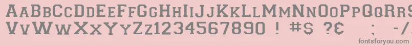 Collegiateinsideflf Font – Gray Fonts on Pink Background
