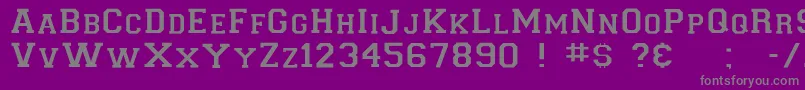 Collegiateinsideflf-Schriftart – Graue Schriften auf violettem Hintergrund