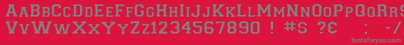 Collegiateinsideflf Font – Gray Fonts on Red Background