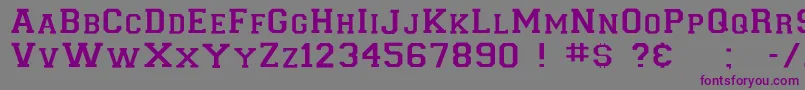 Collegiateinsideflf Font – Purple Fonts on Gray Background