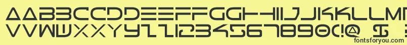 Tele2 Font – Black Fonts on Yellow Background