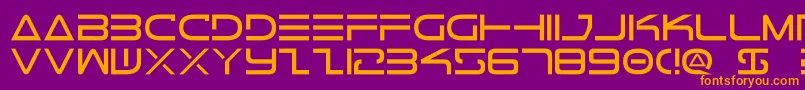 Tele2 Font – Orange Fonts on Purple Background