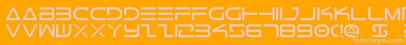 Tele2 Font – Pink Fonts on Orange Background