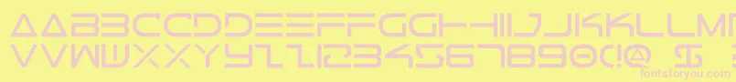 Tele2 Font – Pink Fonts on Yellow Background