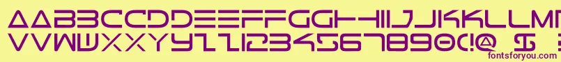 Tele2 Font – Purple Fonts on Yellow Background