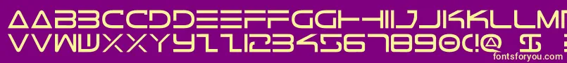 Tele2 Font – Yellow Fonts on Purple Background