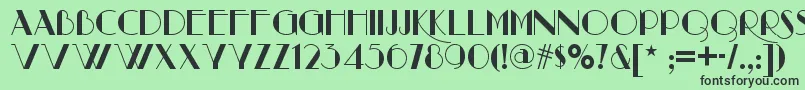 Raconteurnf Font – Black Fonts on Green Background