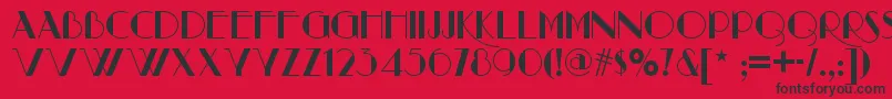 Raconteurnf Font – Black Fonts on Red Background