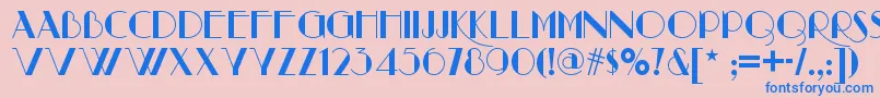 Raconteurnf Font – Blue Fonts on Pink Background