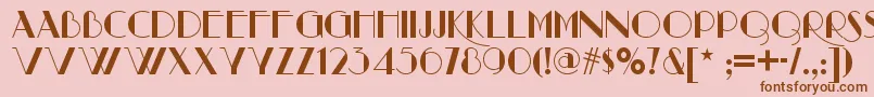 Raconteurnf Font – Brown Fonts on Pink Background