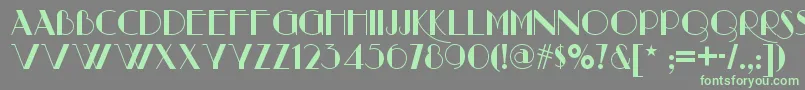 Raconteurnf Font – Green Fonts on Gray Background