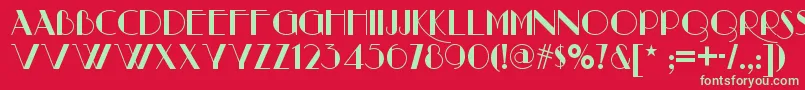 Raconteurnf Font – Green Fonts on Red Background