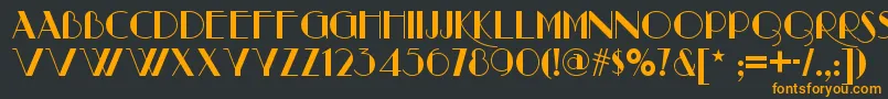 Raconteurnf Font – Orange Fonts on Black Background