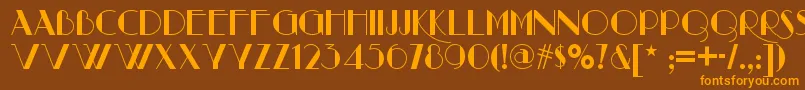 Raconteurnf Font – Orange Fonts on Brown Background