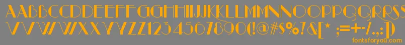 Raconteurnf Font – Orange Fonts on Gray Background
