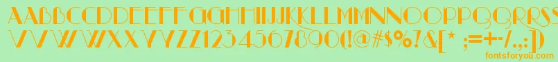 Raconteurnf Font – Orange Fonts on Green Background