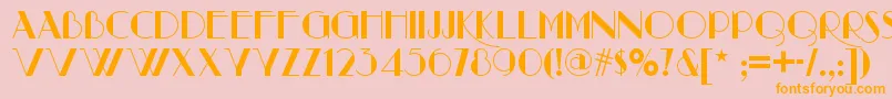 Raconteurnf Font – Orange Fonts on Pink Background