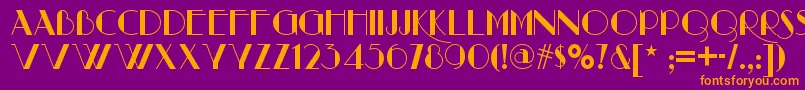Raconteurnf Font – Orange Fonts on Purple Background