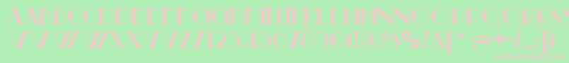 Raconteurnf Font – Pink Fonts on Green Background