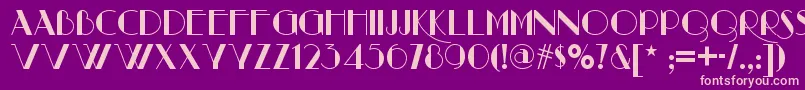 Raconteurnf Font – Pink Fonts on Purple Background