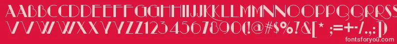 Raconteurnf Font – Pink Fonts on Red Background