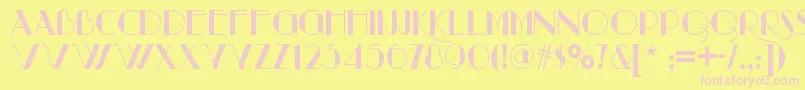 Raconteurnf Font – Pink Fonts on Yellow Background