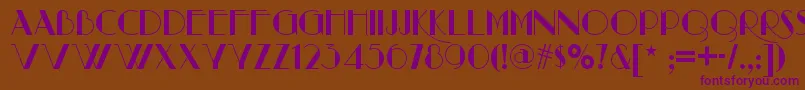 Raconteurnf Font – Purple Fonts on Brown Background