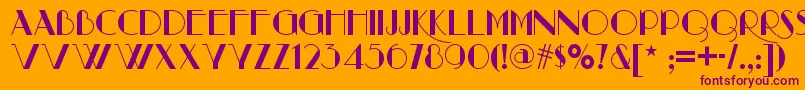 Raconteurnf Font – Purple Fonts on Orange Background