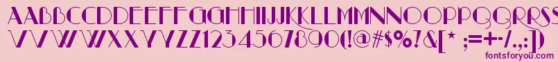 Raconteurnf Font – Purple Fonts on Pink Background