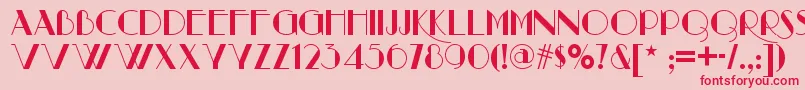 Raconteurnf Font – Red Fonts on Pink Background