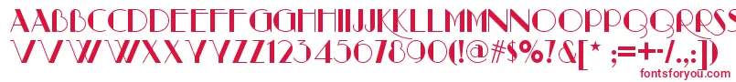 Raconteurnf Font – Red Fonts on White Background