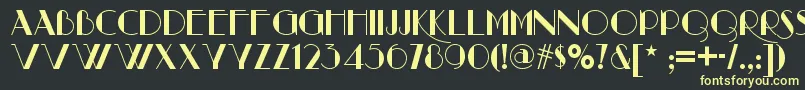 Raconteurnf Font – Yellow Fonts on Black Background