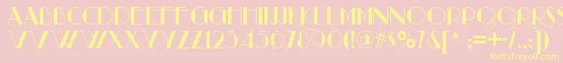 Raconteurnf Font – Yellow Fonts on Pink Background