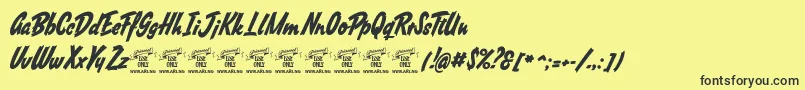 SouthafricanPersonaluse Font – Black Fonts on Yellow Background