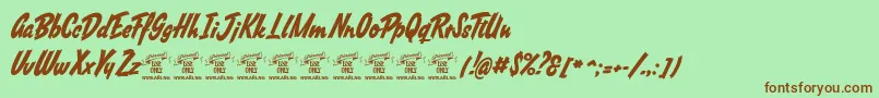 SouthafricanPersonaluse Font – Brown Fonts on Green Background