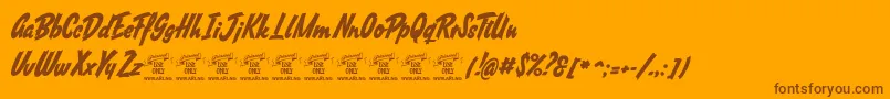 SouthafricanPersonaluse Font – Brown Fonts on Orange Background