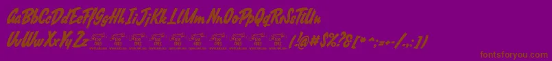 SouthafricanPersonaluse Font – Brown Fonts on Purple Background