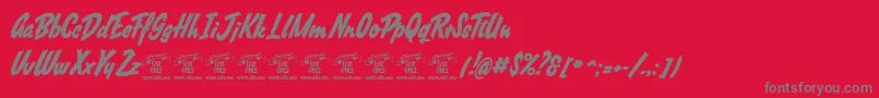fuente SouthafricanPersonaluse – Fuentes Grises Sobre Fondo Rojo