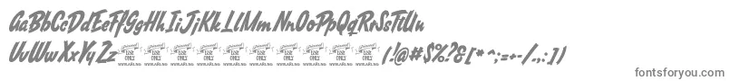 フォントSouthafricanPersonaluse – 白い背景に灰色の文字
