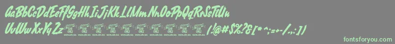 SouthafricanPersonaluse Font – Green Fonts on Gray Background