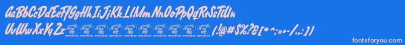 SouthafricanPersonaluse Font – Pink Fonts on Blue Background