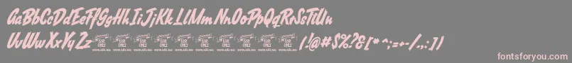 SouthafricanPersonaluse-Schriftart – Rosa Schriften auf grauem Hintergrund