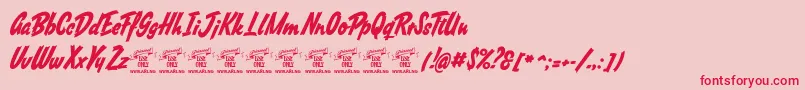 SouthafricanPersonaluse Font – Red Fonts on Pink Background