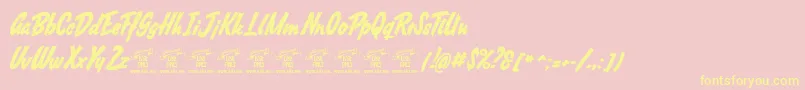 SouthafricanPersonaluse Font – Yellow Fonts on Pink Background