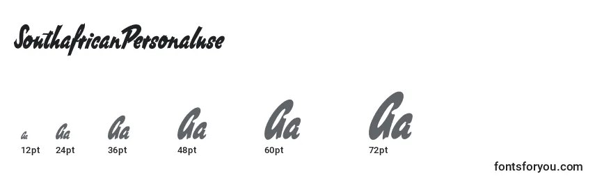 SouthafricanPersonaluse Font Sizes