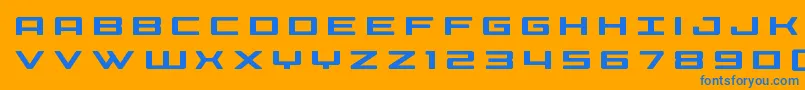 Phoeniciatitle Font – Blue Fonts on Orange Background