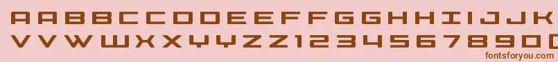 Phoeniciatitle-Schriftart – Braune Schriften auf rosa Hintergrund