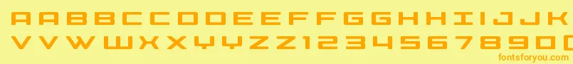 フォントPhoeniciatitle – オレンジの文字が黄色の背景にあります。