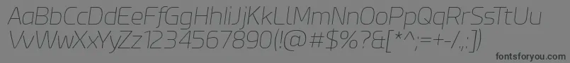 Шрифт EsphimereThinItalic – чёрные шрифты на сером фоне
